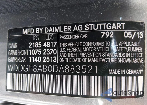 2013 Mercedes-Benz C 300 Sport 4Matic из США, поврежденный, VIN WDDGF8AB0DA883521